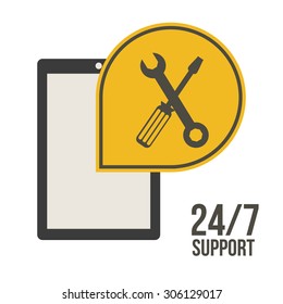 Support digital design, vector illustration eps 10