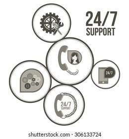 Support digital design, vector illustration eps 10