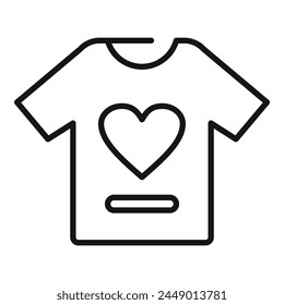 Support donation tshirt icon outline vector. People contribute help. Team style share