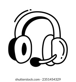 Support doodle Icon Design illustration. Business Symbol on White background EPS 10 File
