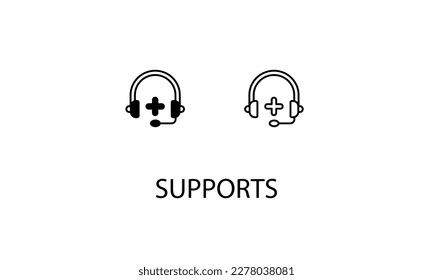 Support double icon design stock illustration