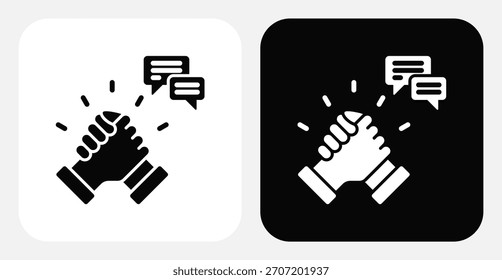Asistencia Dual Monochrome Icon Set