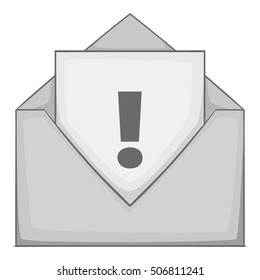 Support e-mail online icon. Gray monochrome illustration of e-mail vector icon for web design