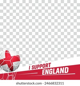 I Support England Fußball Europameisterschaft Profil Bilderrahmen Banner für Social Media