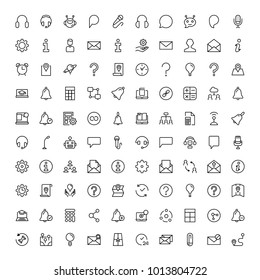 Support flat icon set. Single high quality outline symbol of info for web design or mobile app. Thin line signs for design logo, visit card, etc. Outline logo of support