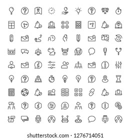 Support flat icon set. Single high quality outline symbol of info for web design or mobile app. Thin line signs for design logo, visit card, etc. Outline logo of support