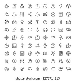 Support flat icon set. Single high quality outline symbol of info for web design or mobile app. Thin line signs for design logo, visit card, etc. Outline logo of support