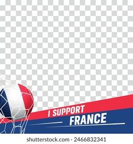 I support France european football championship profil picture frame banners for social media