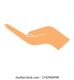 Support gestures, hand gestures. Hand vector vector with a flat style.