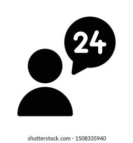 support glyph flat vector icon