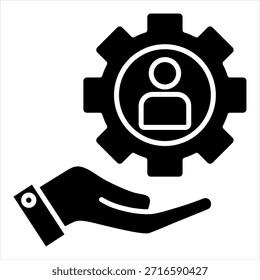 Ilustración vectorial de icono de glifo de Asistencia