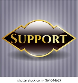 Support gold badge or emblem