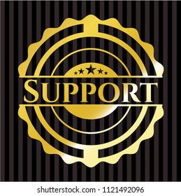 Support gold shiny emblem