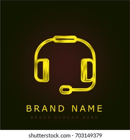 Support golden metallic logo