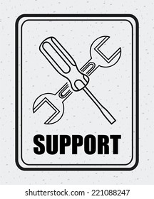 support graphic design , vector illustration
