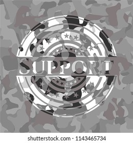 Support grey camo emblem