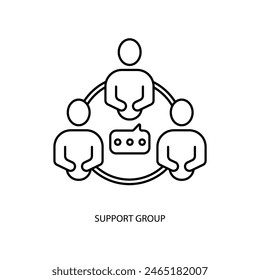 support group concept line icon. Simple element illustration. support group concept outline symbol design.