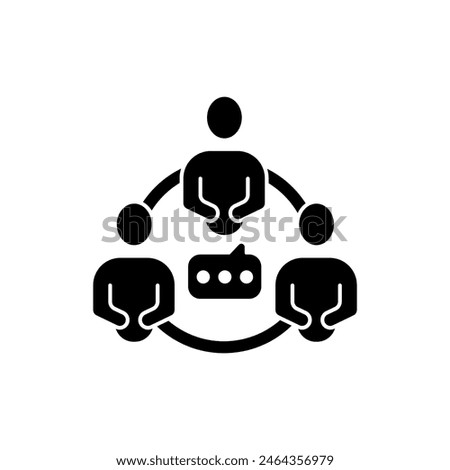 support group concept line icon. Simple element illustration. support group concept outline symbol design.