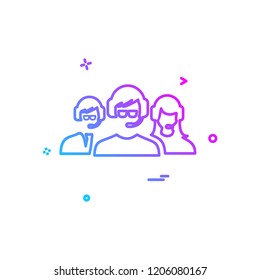 Support Group icon design vector