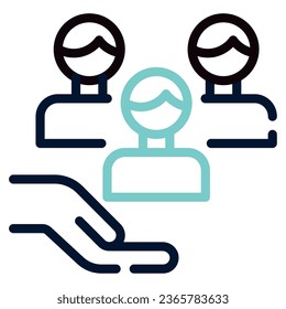 Support Group Icon Illustration, for uiux, infographic, etc