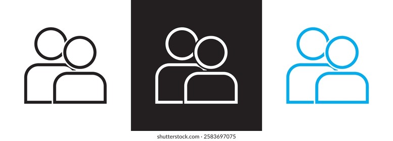 Support group icon. isolated on white and black background. Vector illustration. EPS 10