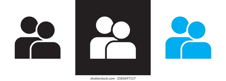 Support group icon. isolated on white and black background. Vector illustration. EPS 10