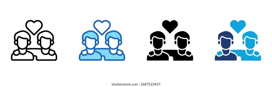 Support Group icon Multi Style Vector Illustration