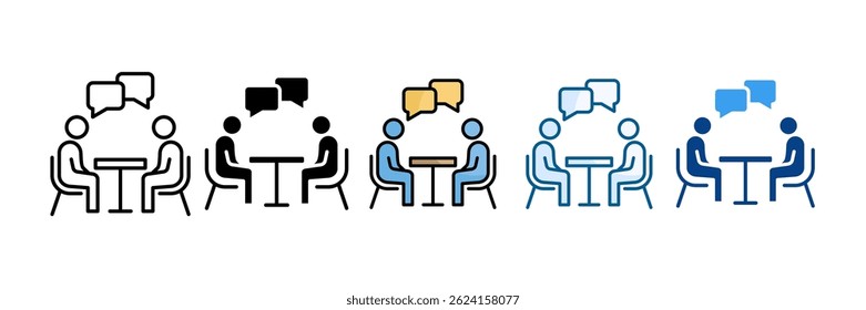 Support Group Icon Set Multiple Style Collection