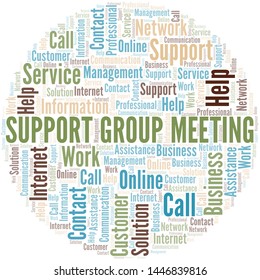 Support Group Meeting word cloud vector made with text only