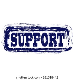 support grunge stamp with on vector illustration