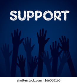 support hand background concept vector