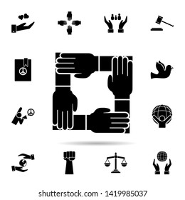 support hands icon. Universal set of human rights for website design and development, app development