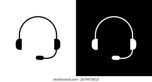 Logotipo del icono del auricular de la Asistencia. símbolos gráficos simples