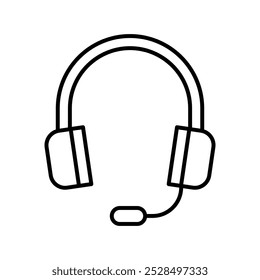 Ícone de headset de suporte em fundo transparente
