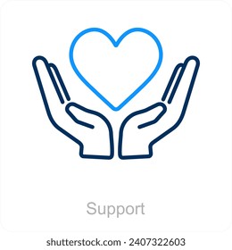 Concepto de icono de soporte y ayuda