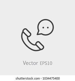 Support and help icon. Modern outline symbol for web design or mobile app.