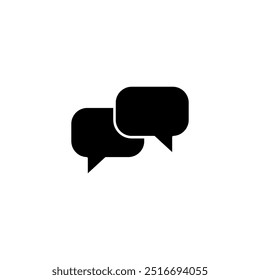 Support and help icon. vector flat black buble chat vector illustration for web and app..eps