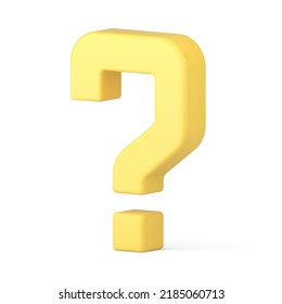 Support help question mark yellow attention point isometric quiz questionnaire realistic 3d icon vector illustration. Problem solving quick tips ask why who answer FAQ label solution interrogation svg