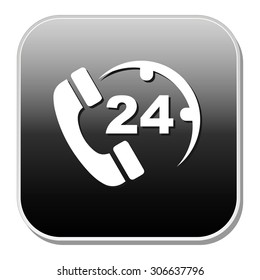 Support icon. 24 / 7  Call center