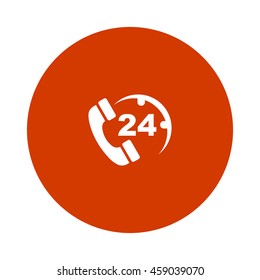 Support icon. 24 / 7  Call center