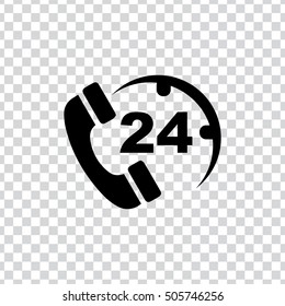 Support icon. 24 / 7  Call center