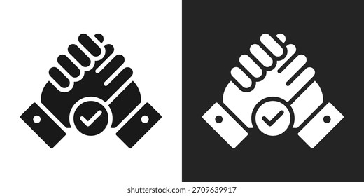 Icono De Asistencia En Estilo Glifo Blanco Y Negro