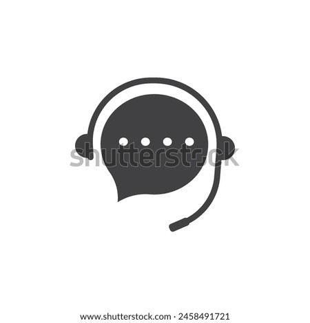 Support icon or call center icon flat design