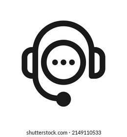 Support Icon can be used for company. Headphones Logo icon vector