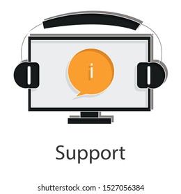 Support  icon concept on white background. Creative idea design. Vector illustration use for your project or presentation.