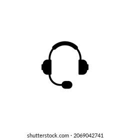 Support icon. Customer service icon. Hotline support service with headphones symbol. Concept of consultation, telemarketing, consultant, secretary. Vector illustration