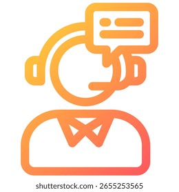 Ícone Suporte. Símbolo do ícone de suporte ao cliente. Ilustração vetorial