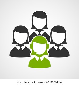 Support icon design concept.