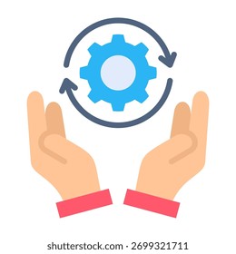 Ícone de suporte Ilustração de vetor de design plano