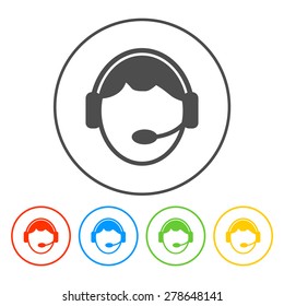 Support icon. Flat vector illustration EPS 10
